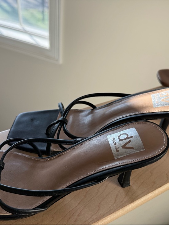 DV by Dolce Vita Shoes - DV by Dolce Vita Black Strappy Low Heel Sandals